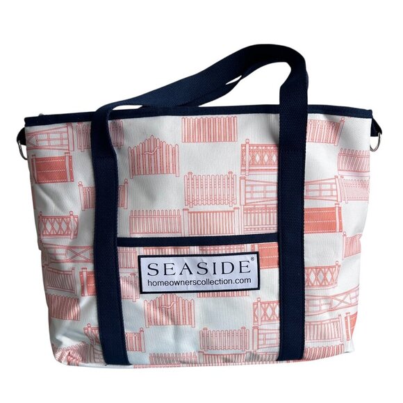 Seaside Other - NWOT Seaside Official Large Insulated Tote Fence Pattern Beach Picnic Lake Tote